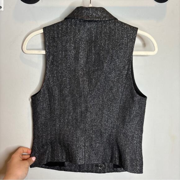 L'agence Fable Double-breasted Wool-blend Vest In Grey - Picture 6 of 7